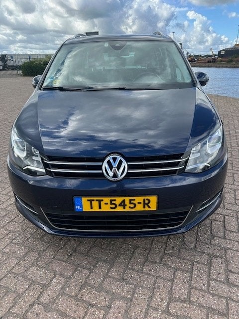 Volkswagen Sharan 2.0 TDI 130KW DSG 2015 Blauw, Auto's, Volkswagen, Euro 5, Lichtsensor, Zwart, 4 cilinders