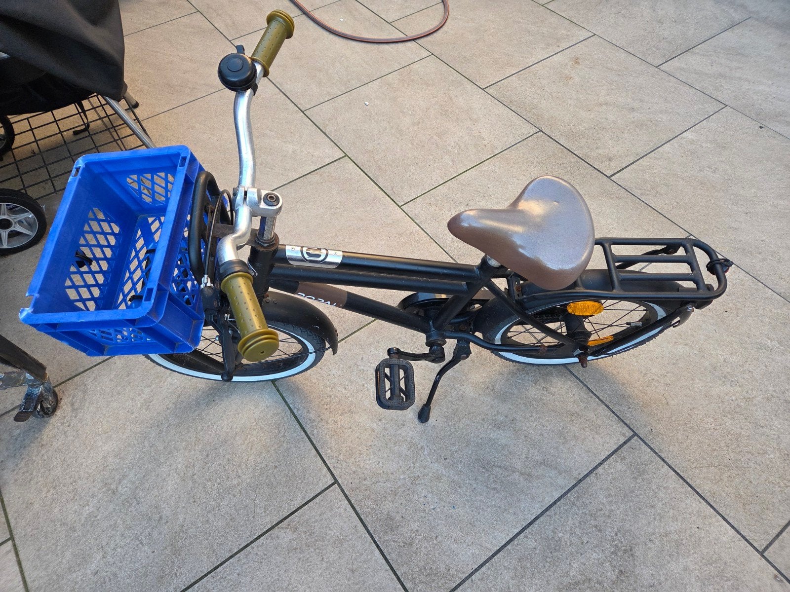kinderfiets 16 inch met mandje, Ophalen, Gebruikt, 16 tot 20 inch, Popal