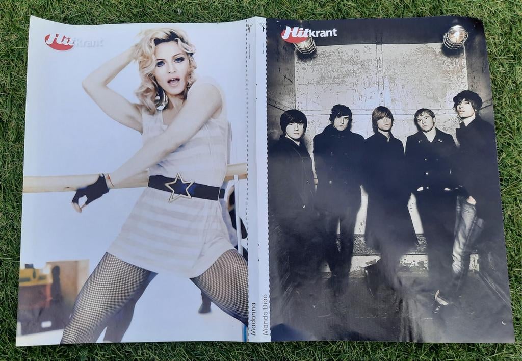 Poster 2x A4 Hitkrant 2009 Levi van Kempen / Madonna ea, Ophalen of Verzenden, Gebruikt, A1 t/m A3, Film en Tv