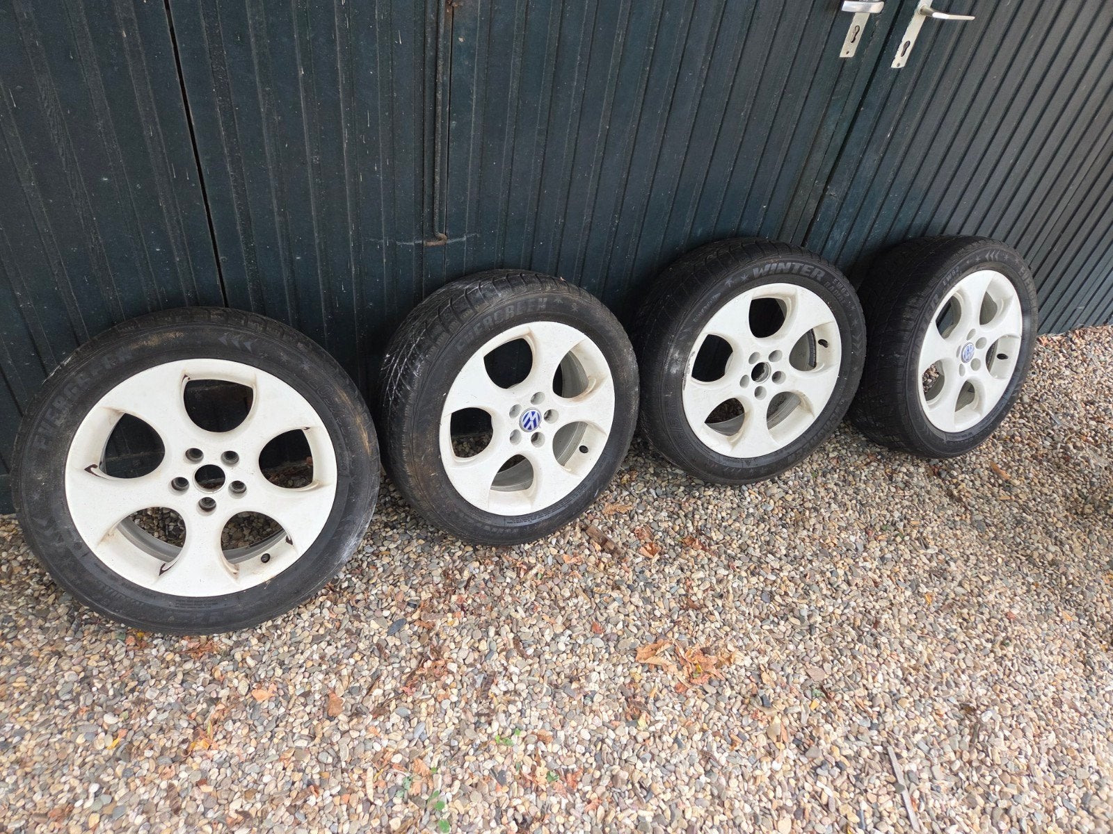 Velgen Wit 5x100 met banden 205/55/R16, Auto-onderdelen, Banden en Velgen, Ophalen, 16 inch, Band(en), 205 mm