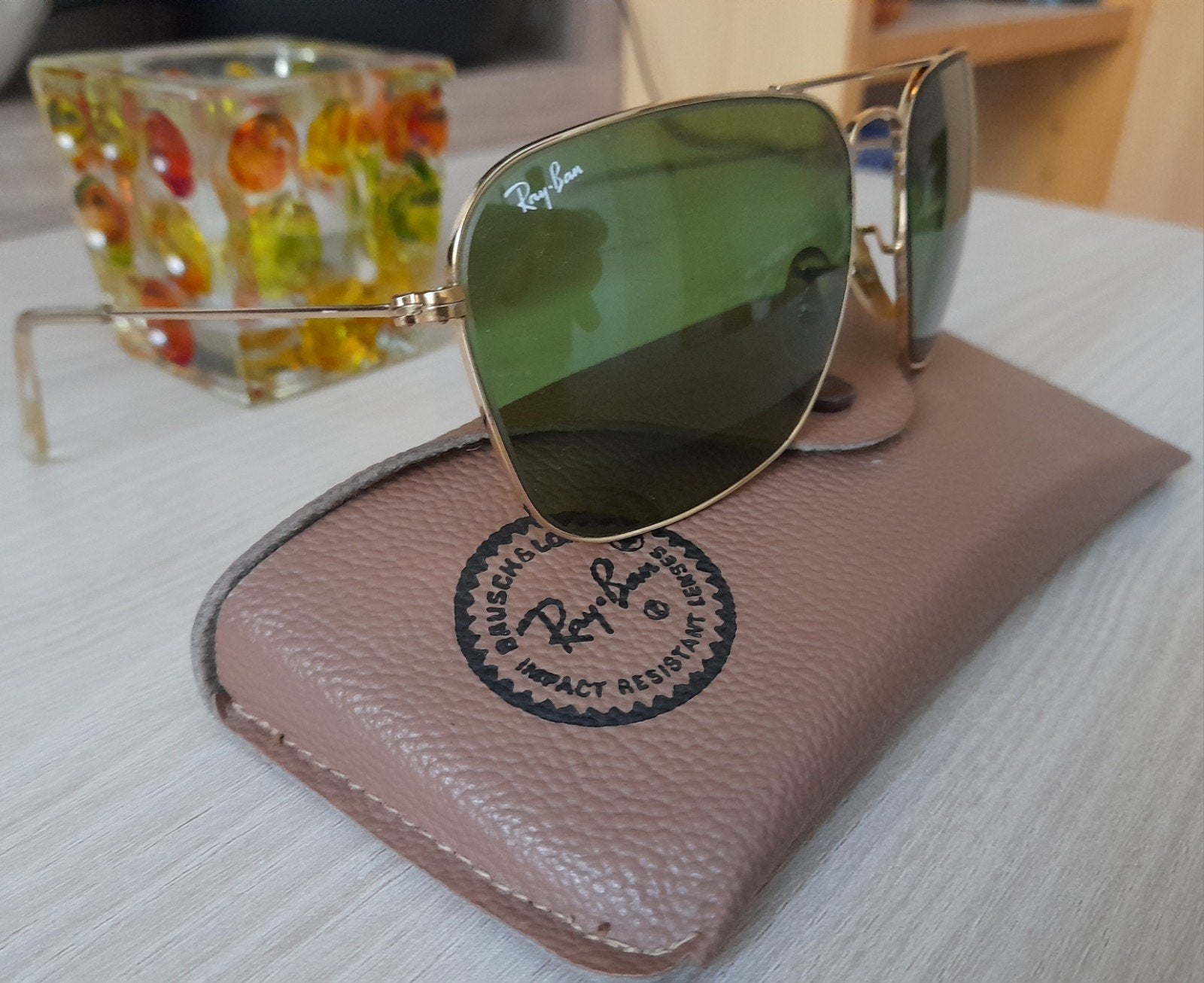 Vintage ray ban Caravan zonnebril B&L glazen 58-16, Ophalen, Zonnebril, Overige kleuren, Zo goed als nieuw