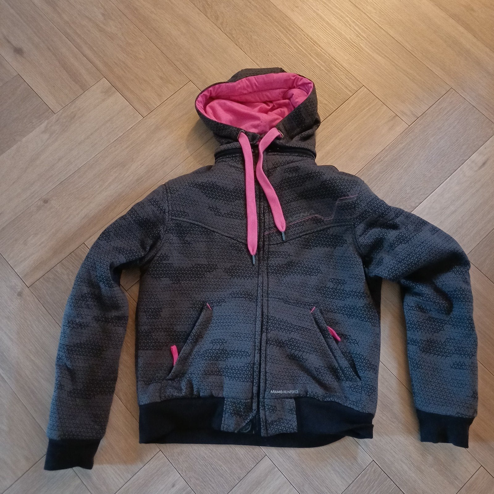 mooie moterjas, women maat Xl. met roze., Motoren, Jas | textiel, Ophalen of Verzenden, Dames, Tweedehands