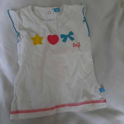 Shirt 80 merk lief, Kinderen en Baby's, Babykleding | Maat 80, Verzenden, Zo goed als nieuw, Meisje, Shirtje of Longsleeve