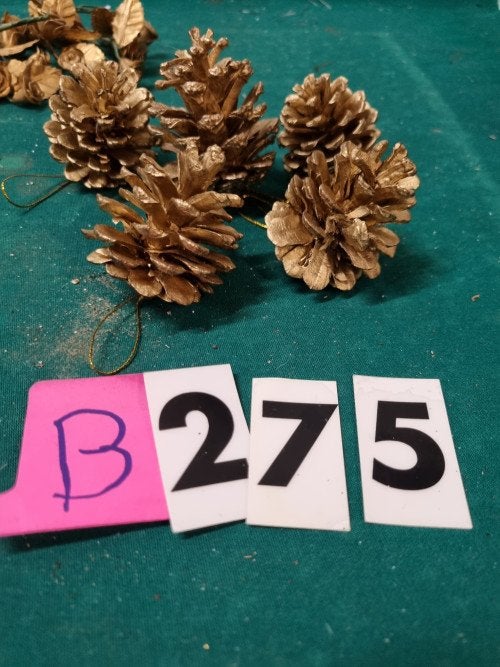 dennenappels goud kleurig 5x [b275], Ophalen of Verzenden, 'T Olde Gre-j, Info@toldegrej.nl, Endepoelstraat 20f Didam