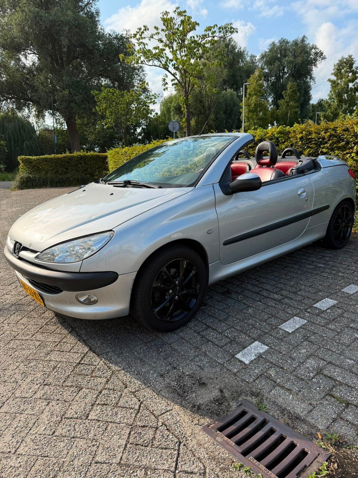 Peugeot 206 1.6 16V CC Roland Garros AUT 2002 Grijs, Auto's, 4 cilinders, Cabriolet, 4 stoelen, Origineel Nederlands
