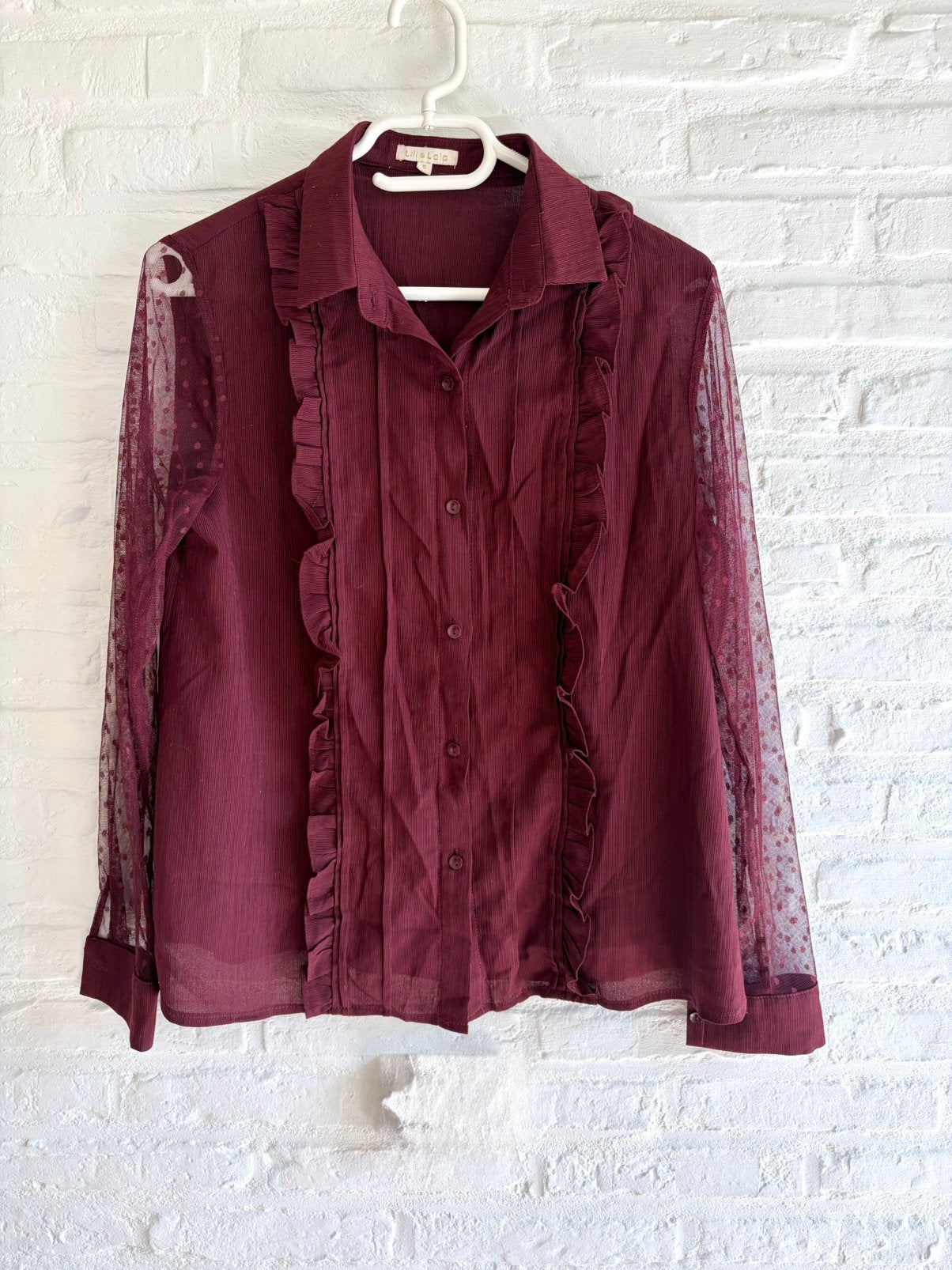 Nieuwe blouse stippen, Kleding | Dames, Blouses en Tunieken, Ophalen of Verzenden, Nieuw, Maat 36 (S), Rood