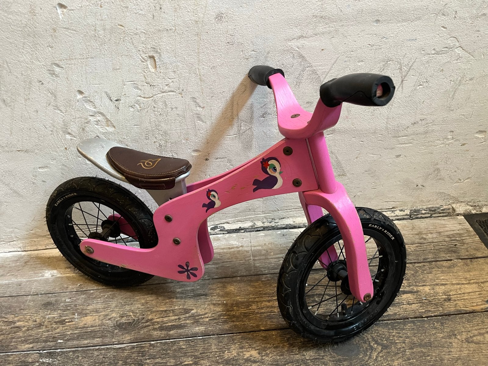 Early Rider Lite 12 loopfiets - Roze Hout, Fietsen en Brommers, Fietsen | Kinderfietsjes, Gebruikt, Minder dan 16 inch, Ophalen