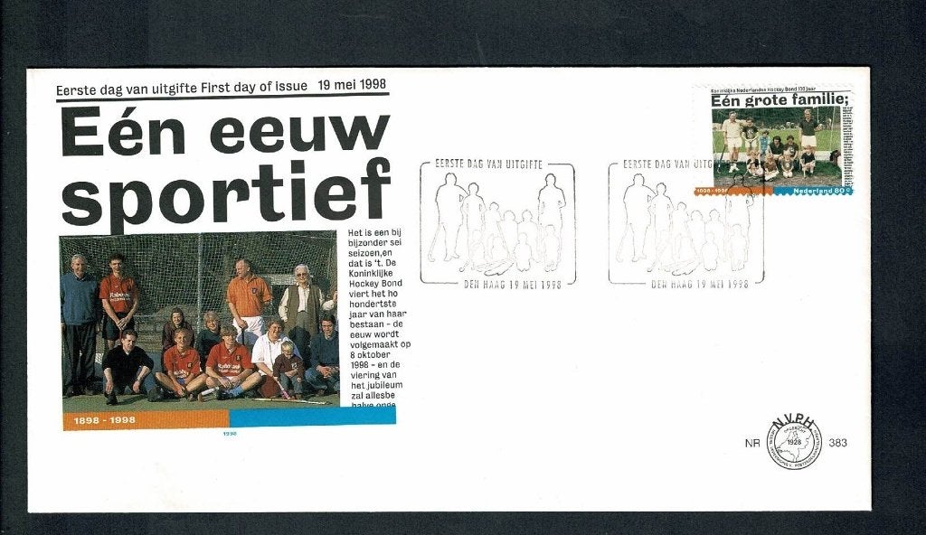 Hockey : op FDC Nederland 1998, Verzamelen, Verzenden, Zo goed als nieuw, Overige sporten, Overige typen