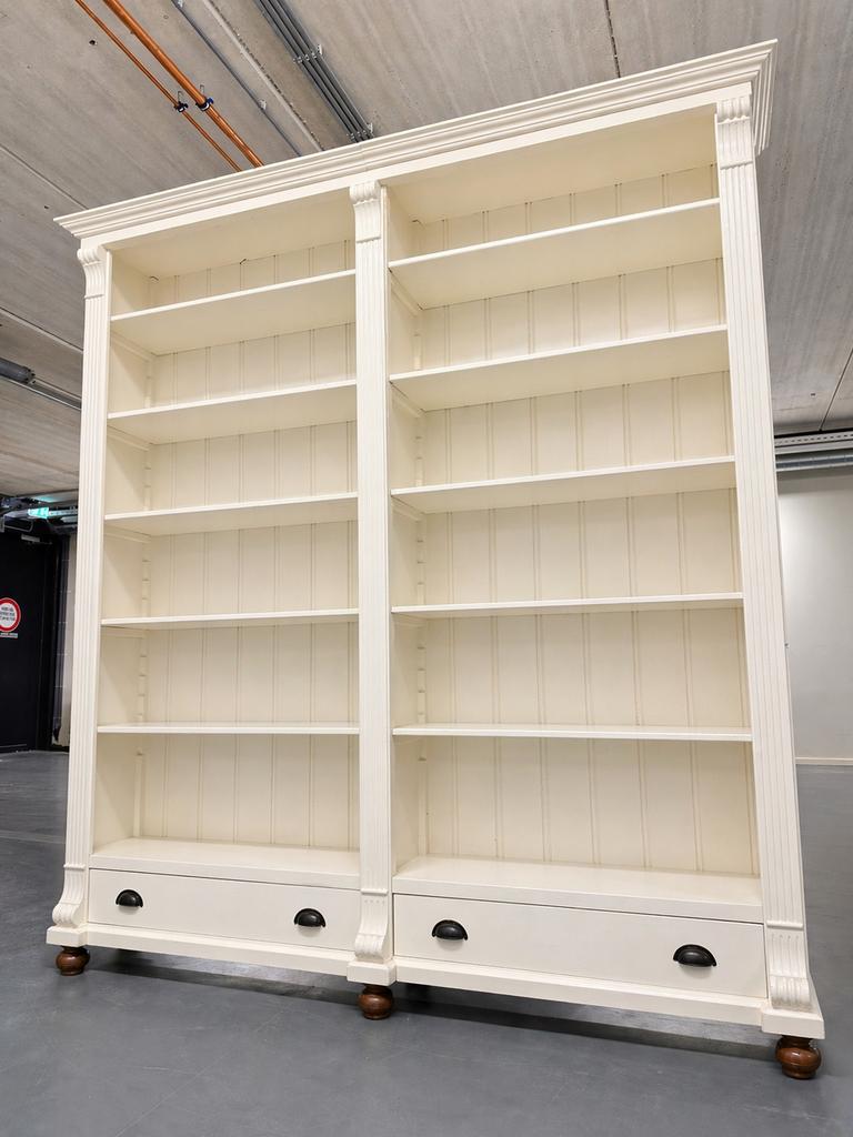 Hoge Witte Boekenkast 2m Klassiek #K33, Huis en Inrichting, Met plank(en), 200 cm of meer, Ophalen of Verzenden, Zo goed als nieuw