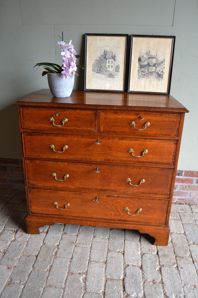 Prachtige antieke eiken houten ladekast, dressoir, commode., Verzenden