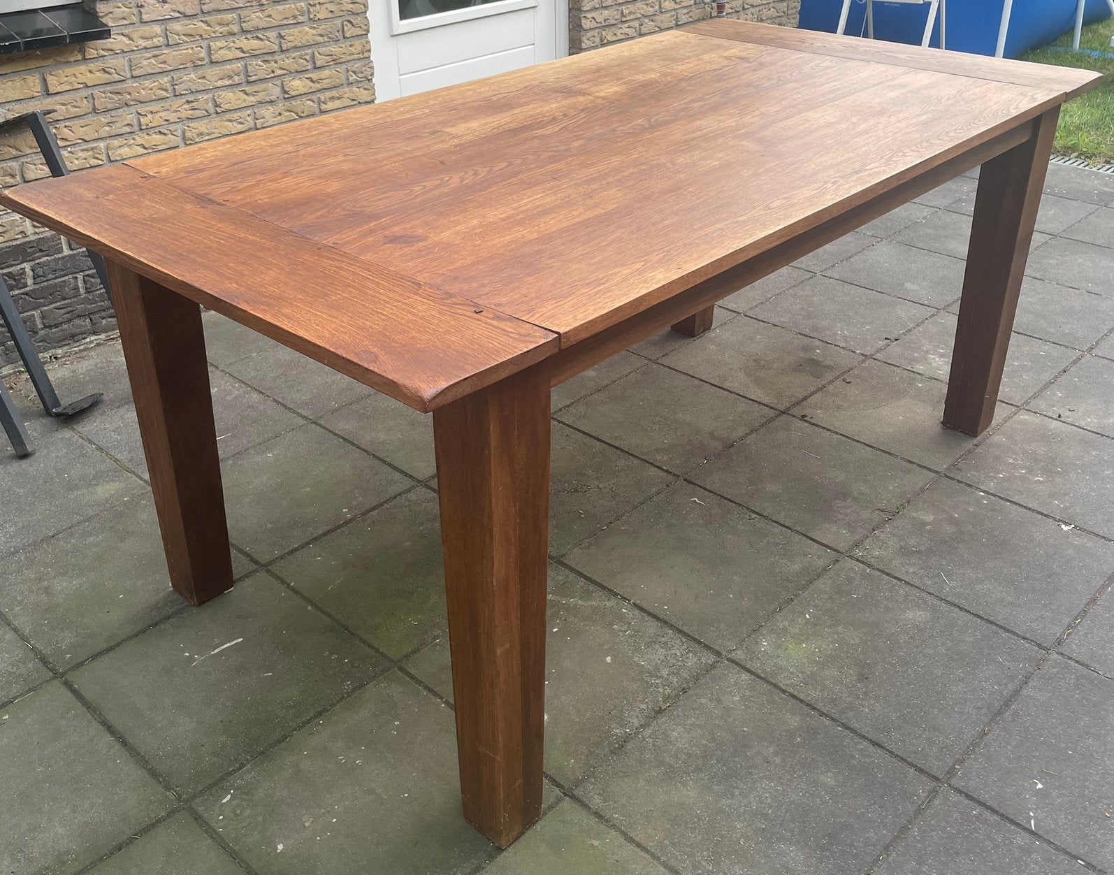 Eikenhouten eettafel, Huis en Inrichting, Tafels | Eettafels, Ophalen, Gebruikt, Eikenhout, 50 tot 100 cm