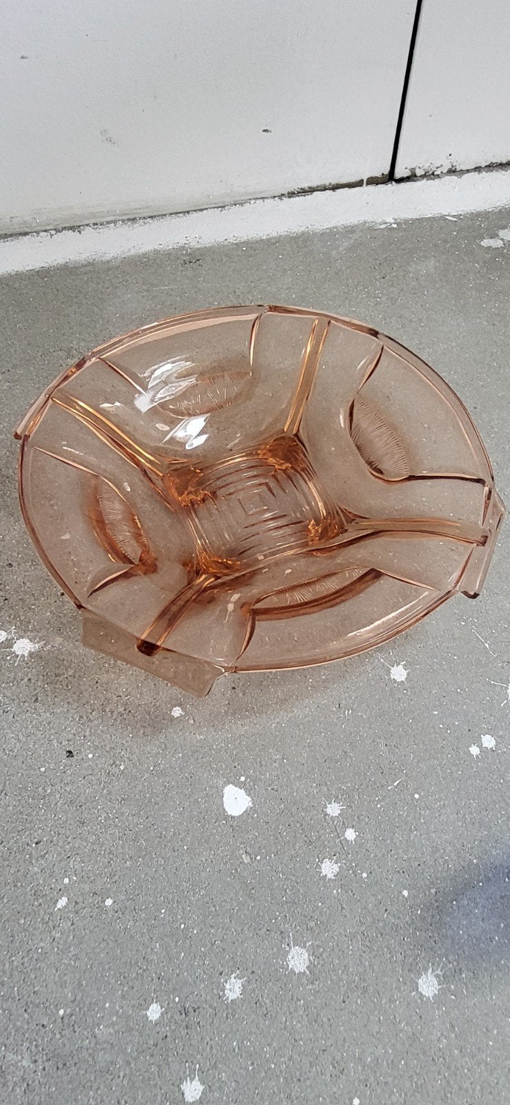 Vintage roze glazen schaal, Ophalen