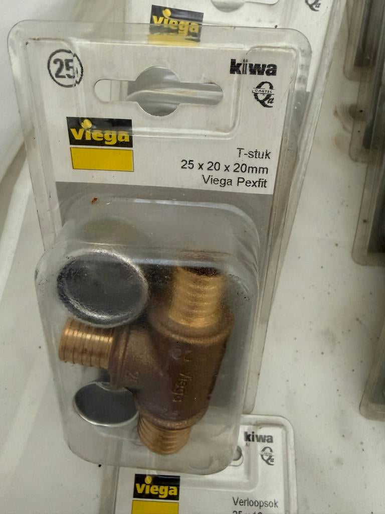 Viega Pexfit 25 mm aansluitkoppelingen alle nieuw in doos, Overige materialen, Nieuw, Minder dan 2 meter, Rechte buis