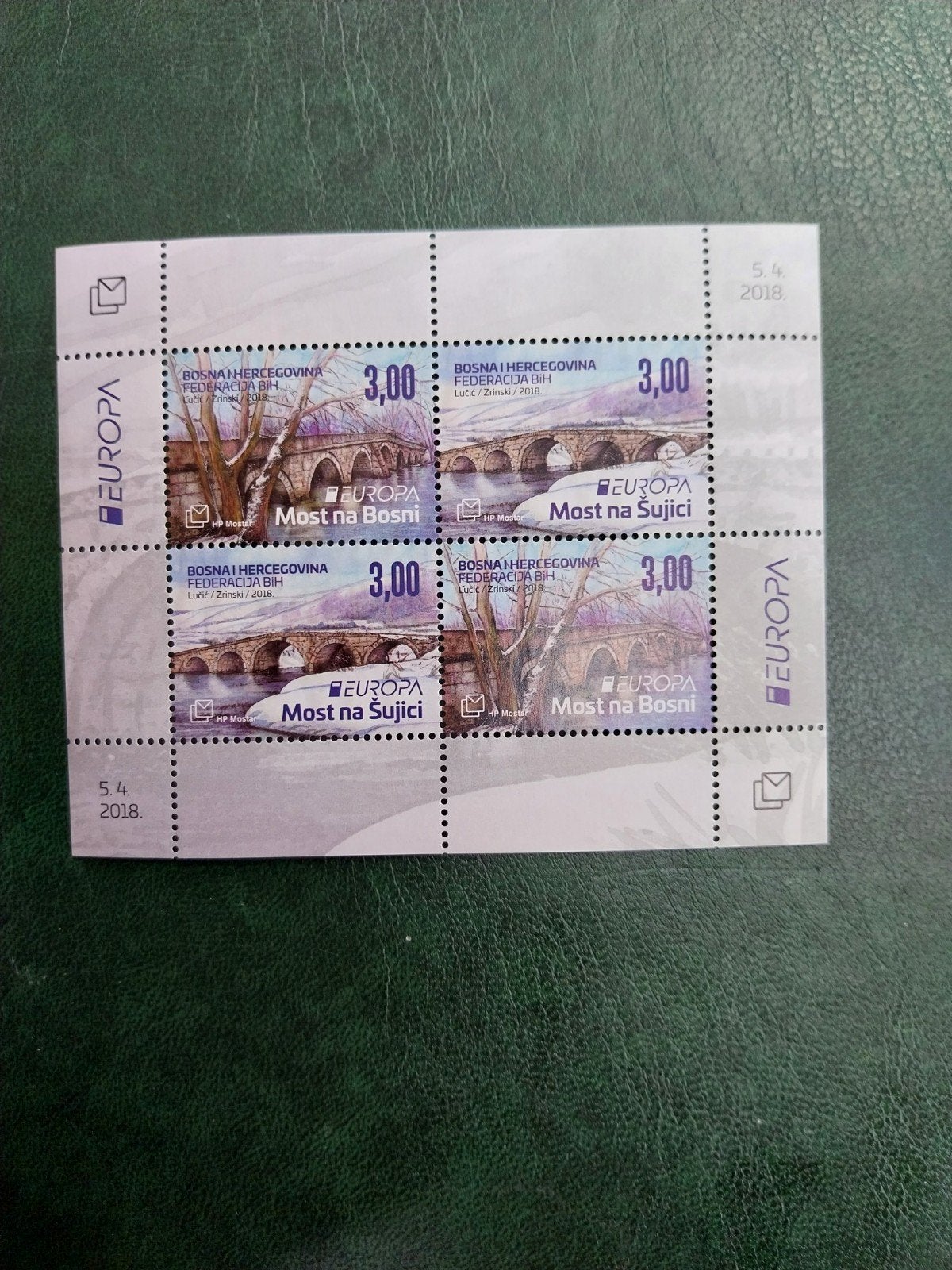 Europa Bosnië Mostar blok bruggen 2019 postfris, Ophalen of Verzenden, Overige thema's
