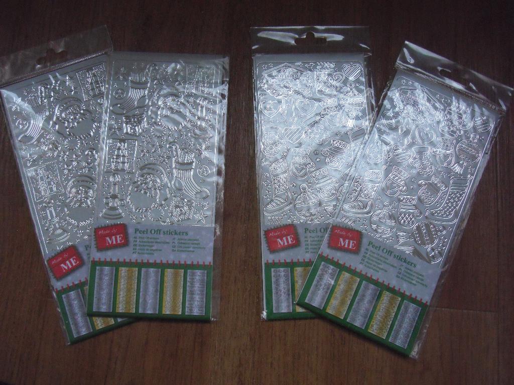 5 Peel off sticker vellen Kerst, Hobby en Vrije tijd, Kaarten | Zelf maken, Ophalen of Verzenden, Nieuw, Kerst, Overige typen