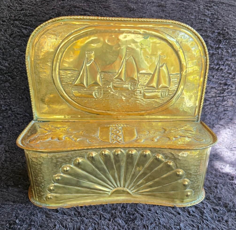 Antieke Koperen Kaarsenbak uit Amsterdam, 19e Eeuw, Antiek en Kunst, Ophalen of Verzenden