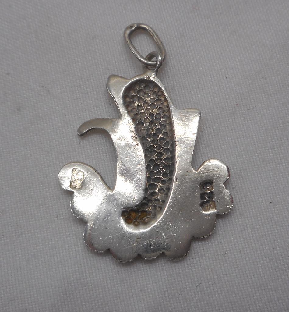 Zilveren vintage hanger dolfijn nr.1727, Verzenden, Zo goed als nieuw, Zilver, Dier