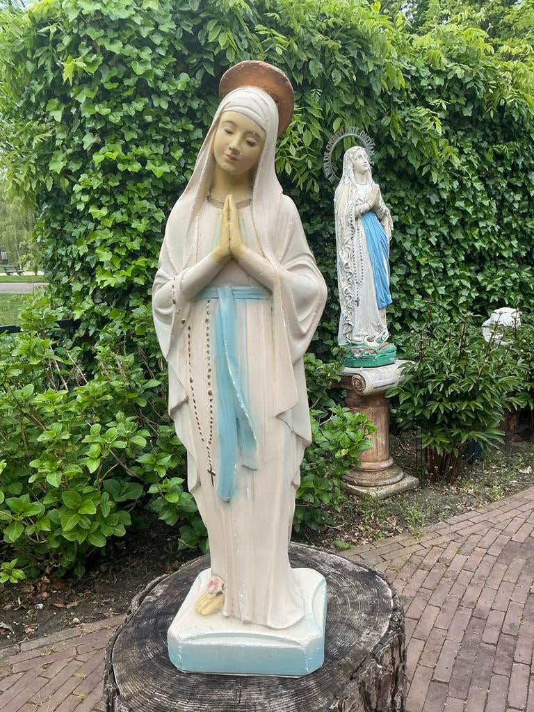 Prachtig Brocante Maria beeld ❤️ O.L.V. Maria van Lourdes, Antiek en Kunst, Ophalen of Verzenden