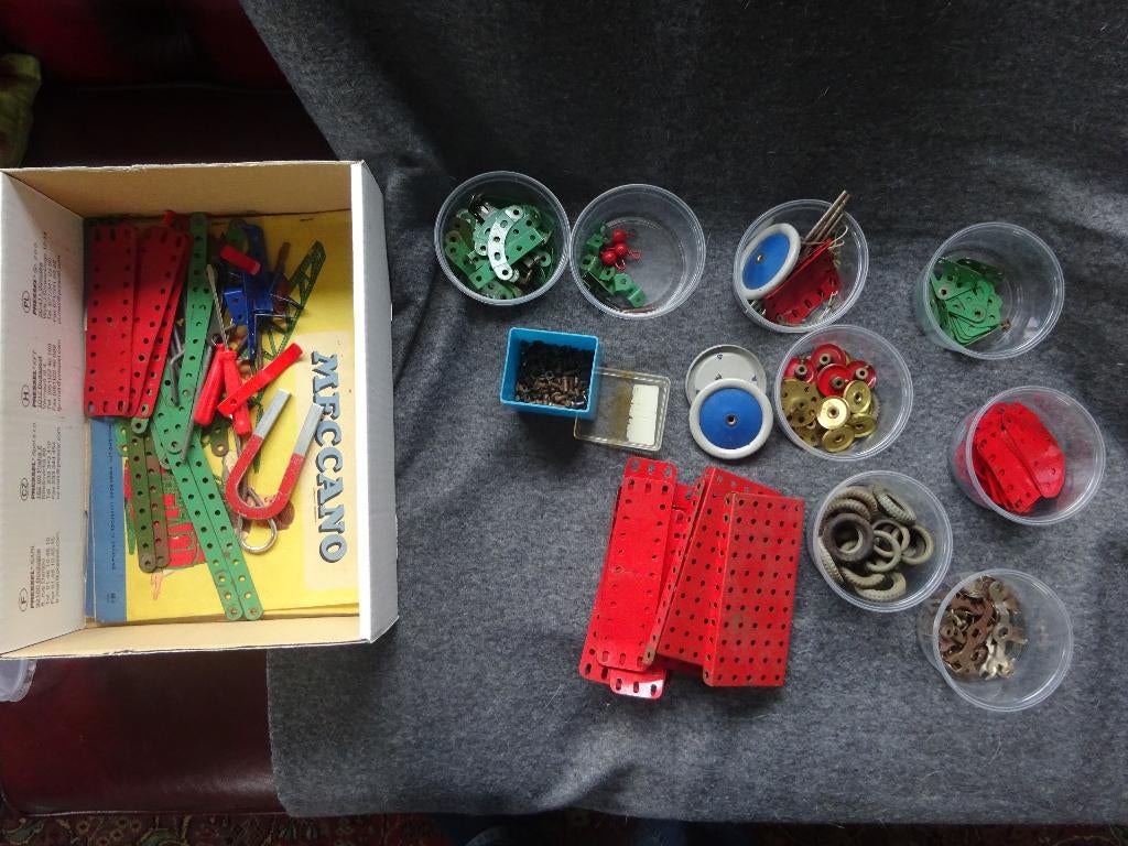 Doos Meccano met handleidingen, Ophalen of Verzenden