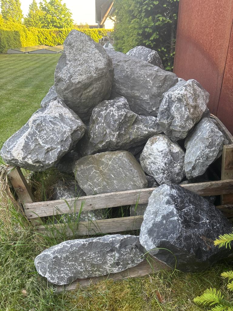 Grote grijze rotsen / keien voor tuin, Ardenner hardsteen, Tuin en Terras, Ophalen, Overige materialen, Nieuw, Kei