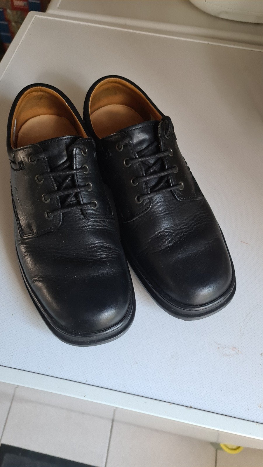 Clarks heren schoenen maat 9.5, Ophalen of Verzenden, Zo goed als nieuw, Zwart