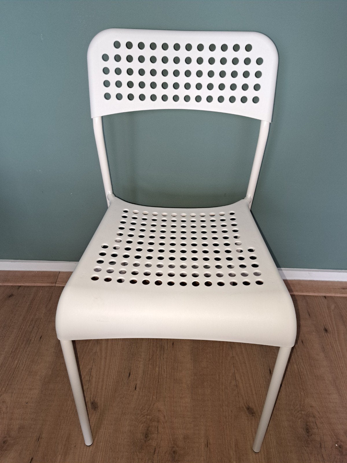 Witte IKEA stoel Sandsberg, Wit, Ophalen of Verzenden, Zo goed als nieuw, Eén
