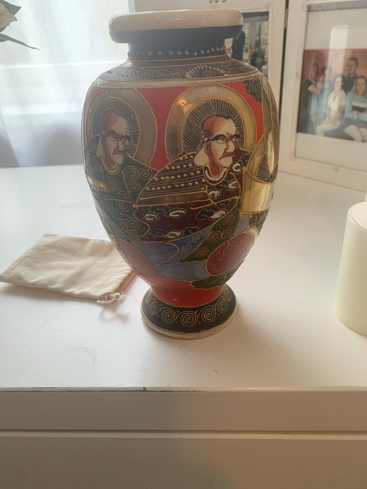 Antieke Japanse Satsuma Vaas met Wijzen - Handgeschilderd, Antiek en Kunst, Antiek | Vazen, Ophalen