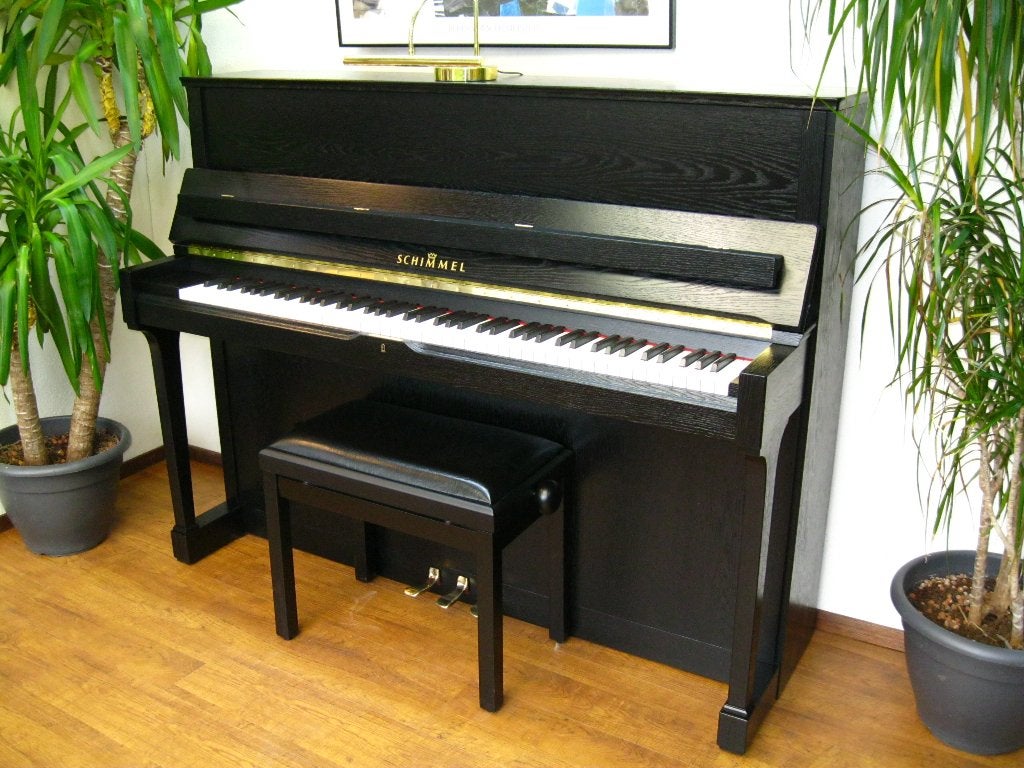 Schimmel 118 T met Ad-Silent  "Duitse Perfectie". Nieuwstaat, Muziek en Instrumenten, Piano's, Ophalen, Zwart, Zo goed als nieuw