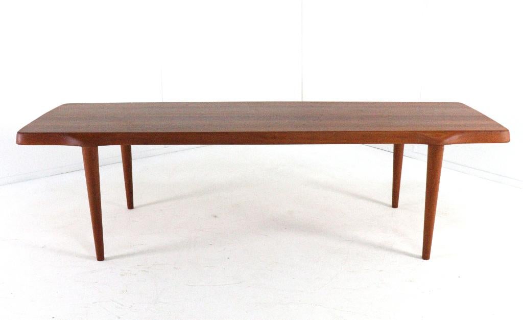 Mikael Laursen John Boné salontafel vintage Deens teak, 100 tot 150 cm, -, -, Teakhout