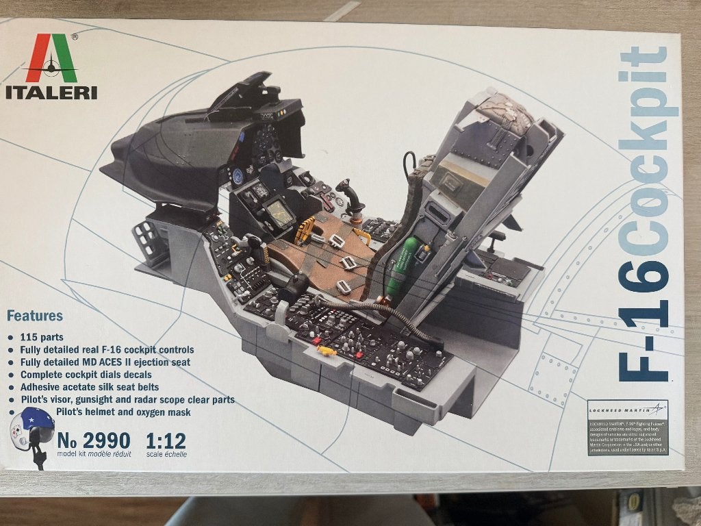 Italeri F-16 Cockpit 1:12, 1:72 tot 1:144, Italeri, Nieuw, Ophalen of Verzenden