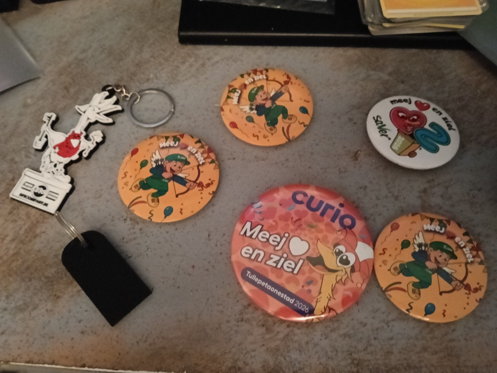 Diverse pins en sleutelhanger - Carnaval Tullepetaonestad, Verzamelen, Ophalen of Verzenden, Gebruikt, Overige onderwerpen, Speldje of Pin