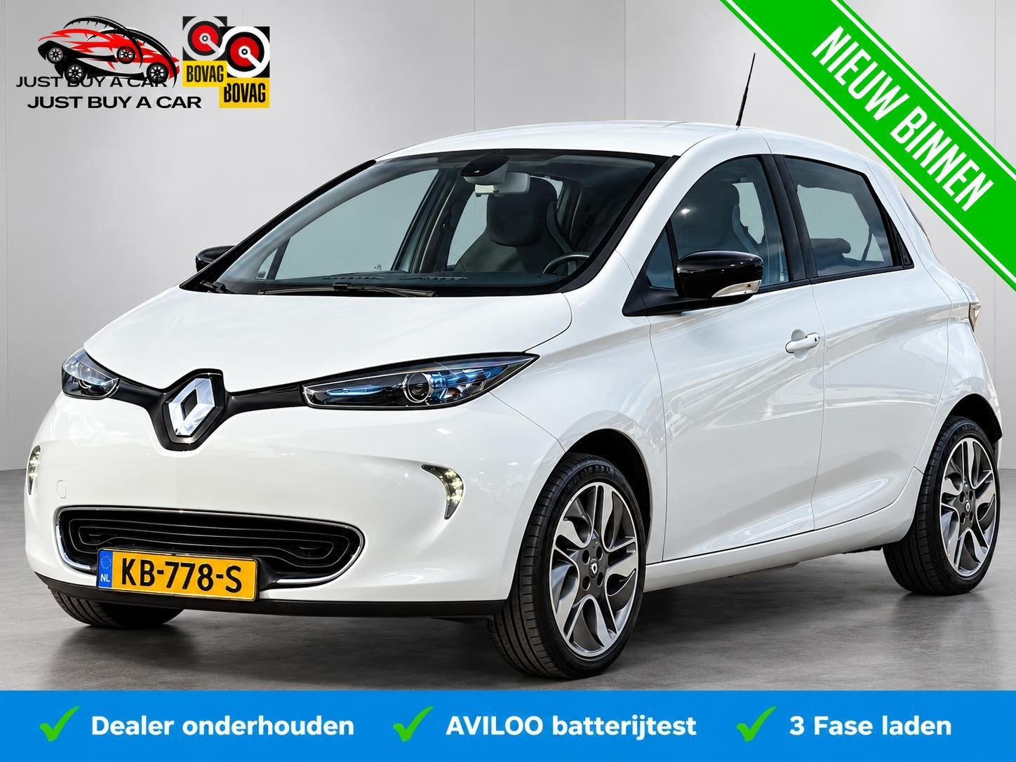 Renault ZOE Q210 Zen Quickcharge 22 kWh (ex Accu) 3 fase / C, Auto's, Dealer onderhouden, Stof, Gebruikt, 22 kWh