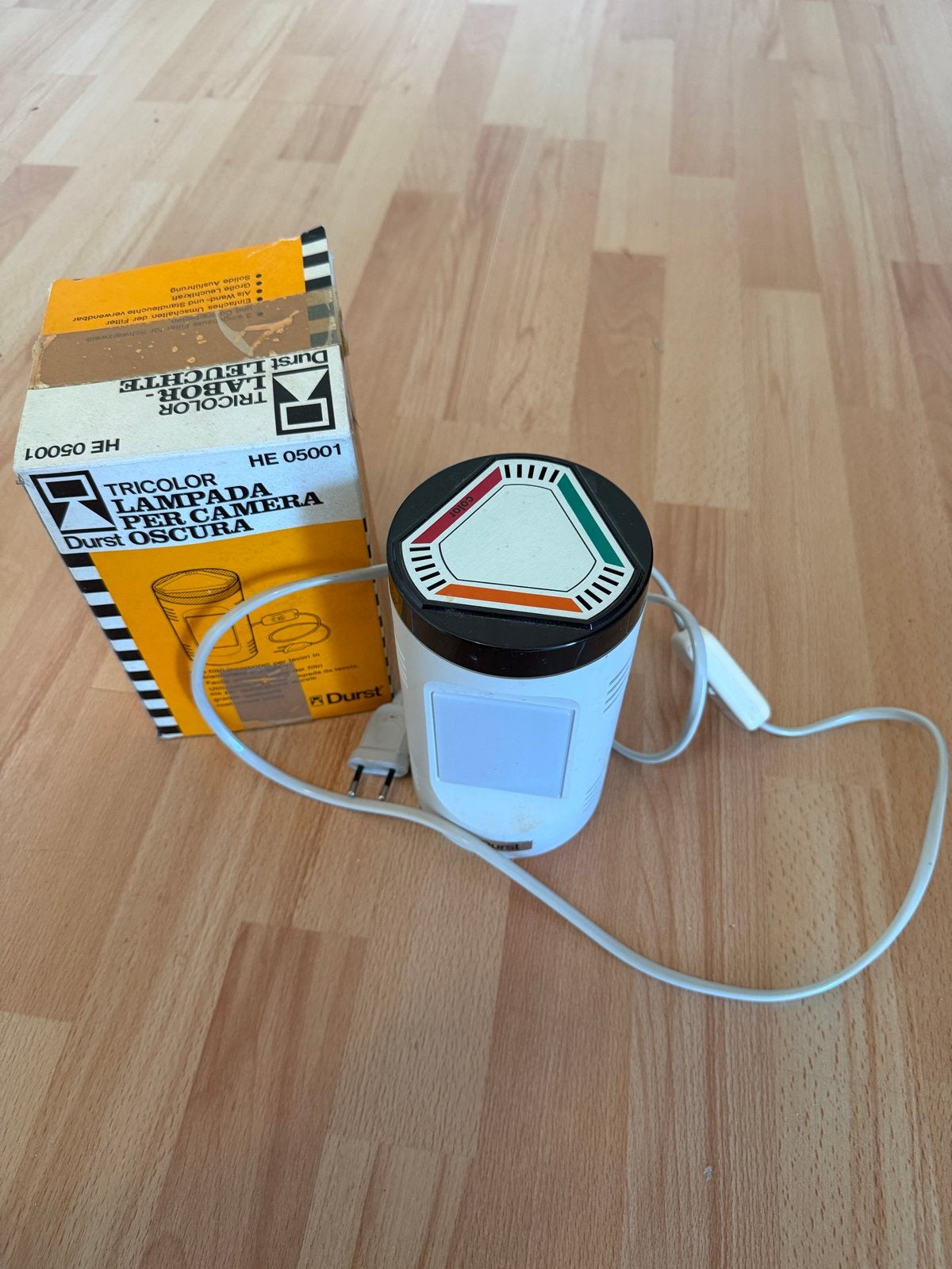 Durst Tricolor Donkere Kamer Lamp met Rode Lamp, Ophalen, Gebruikt, Doka-onderdelen
