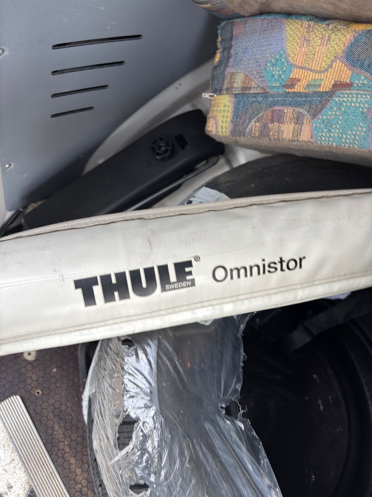 Thule zakluifel blauw/wit 4m met Obelink zijwanden 2.5m, Ophalen, Zo goed als nieuw