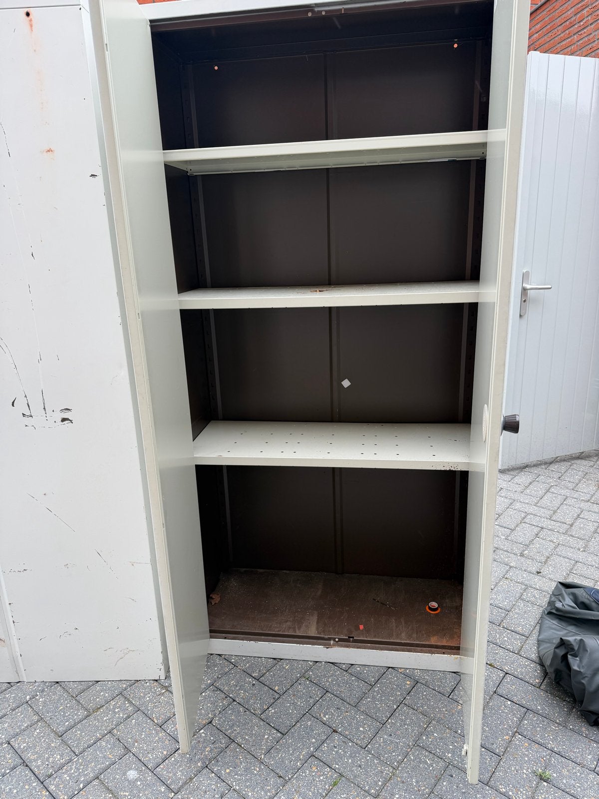 Stalen kast 2x - Ideaal voor in de garage, Ophalen, Gebruikt