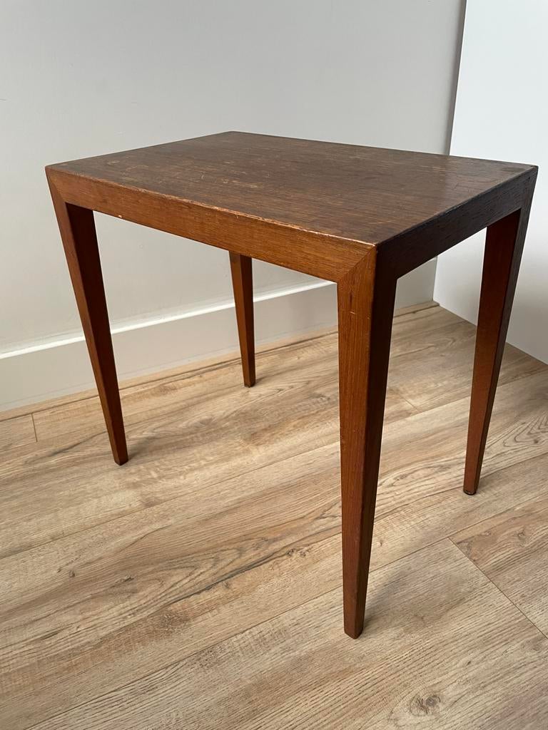 Severin Hansen bijzettafel, vintage Deens design, Huis en Inrichting, Tafels | Bijzettafels, 45 tot 60 cm, Minder dan 55 cm, Gebruikt