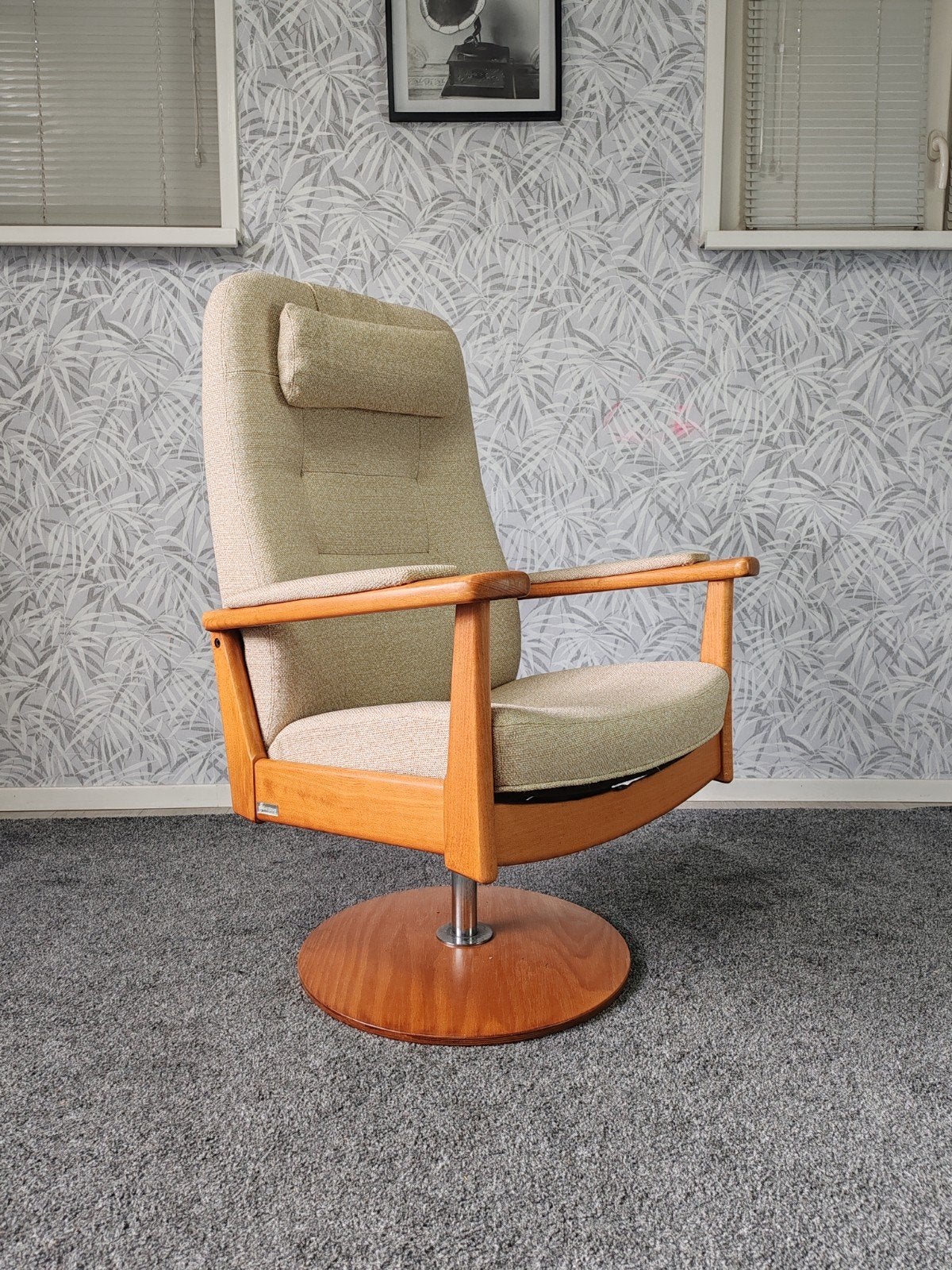 Farstrup Design Relax Fauteuil - Hout en Stof, Huis en Inrichting, Fauteuils, Gebruikt, Farstrup Furniture A/S, Info@farstrup.dk