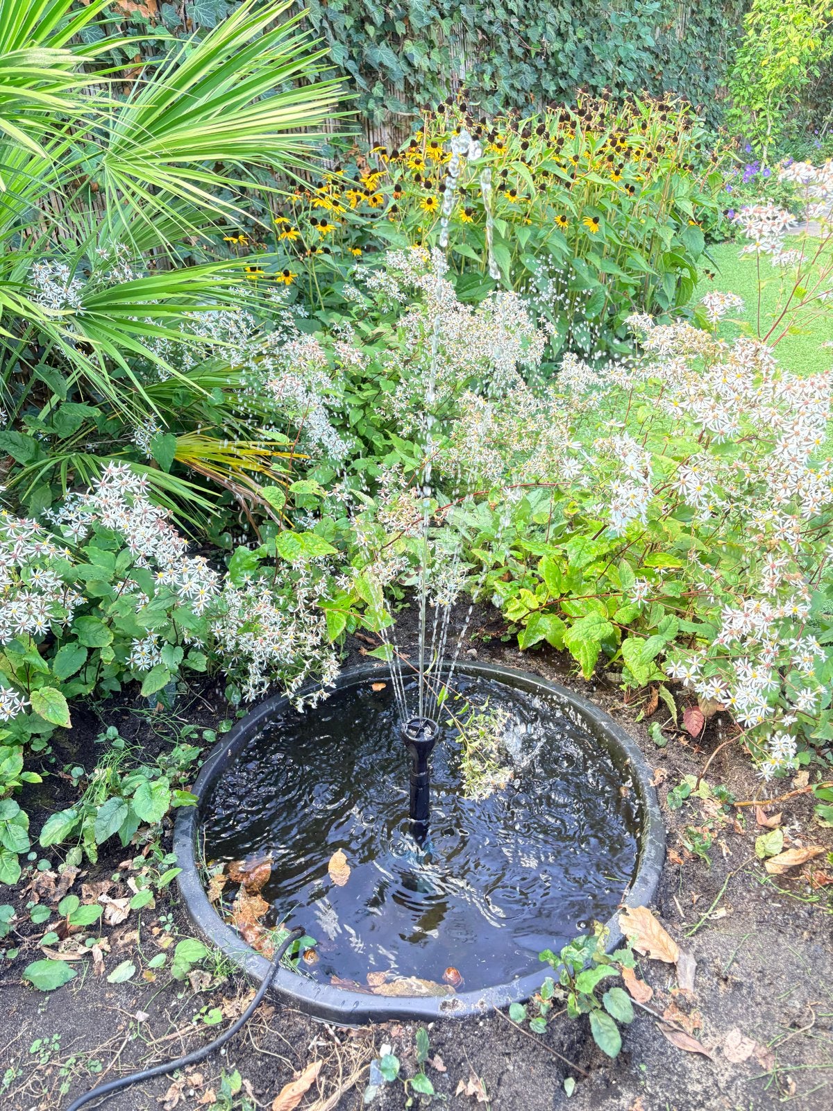 Vijver 60cm met fontein en verlichting, Tuin en Terras, Ophalen, Gebruikt