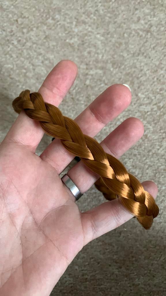 Nieuwe Vlecht Haarband Elastiek - Bruin, Ophalen of Verzenden, Nieuw, Overige typen