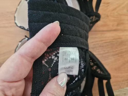 Zwarte kanten bh Maat 80c h, Zeeman, Zwart, Onbekend, Ophalen of Verzenden