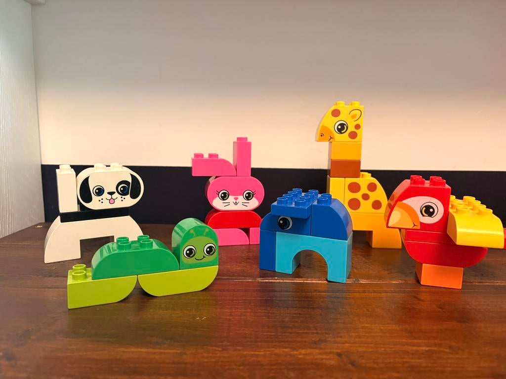 LEGO Duplo Dieren Sets - Creatieve Dieren & Eerste Vogel, Ophalen of Verzenden, Zo goed als nieuw, Compleet, Duplo