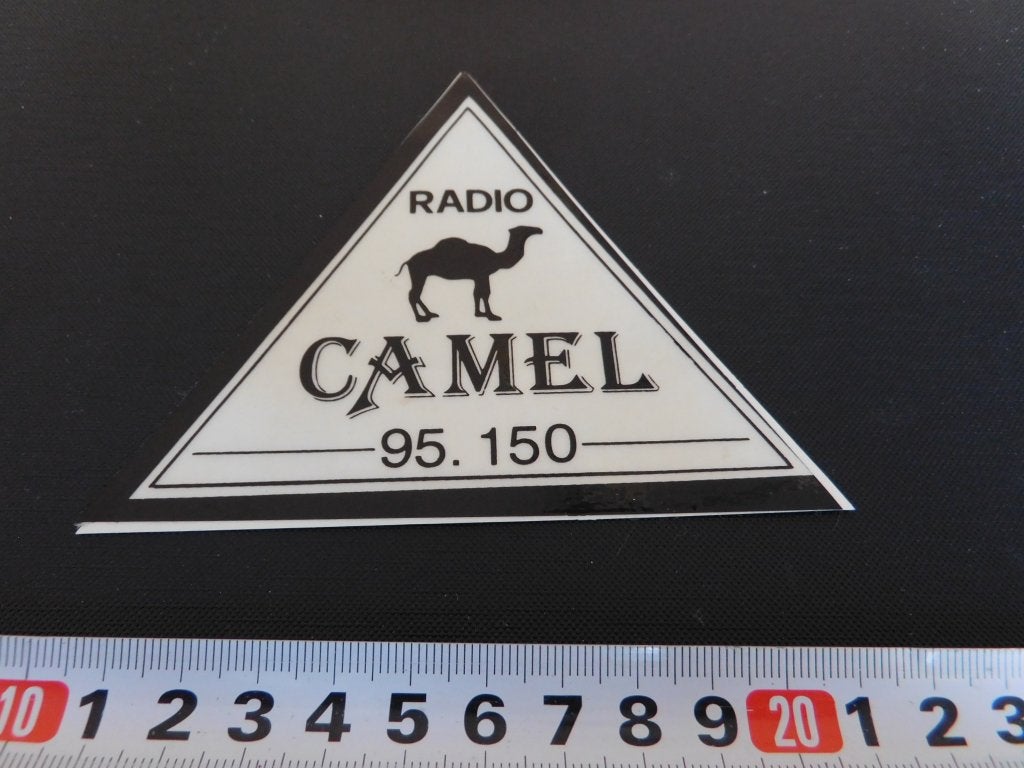 sticker transparant zwart RADIO CAMEL 95.150, Verzamelen, Ophalen, Zo goed als nieuw