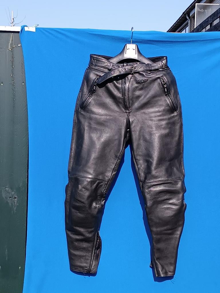 Leren motorbroek dames maat 40/42 - Zeer goede staat, Ophalen, Tweedehands, Dames, Broek | leer