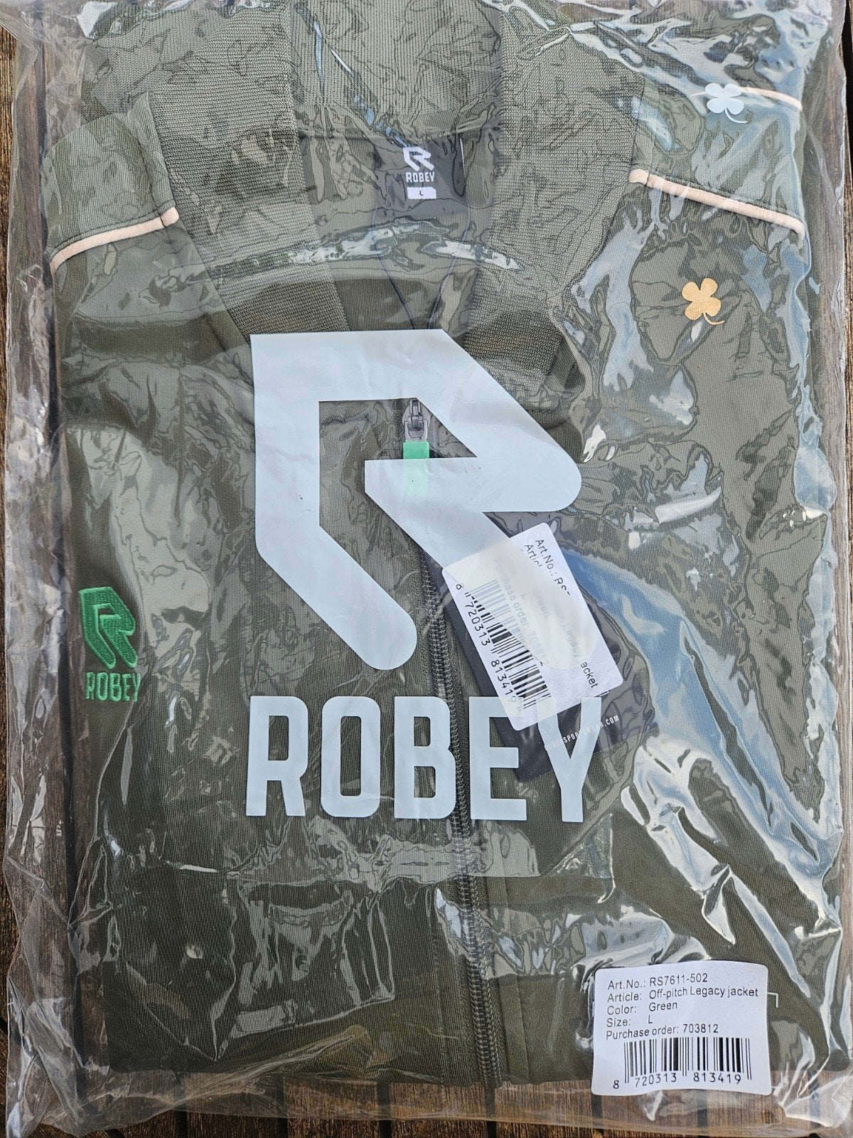 Robey Off-pitch Legacy Jacket - Groen, Maat 52/54 (L), Robey, Nieuw, Ophalen of Verzenden