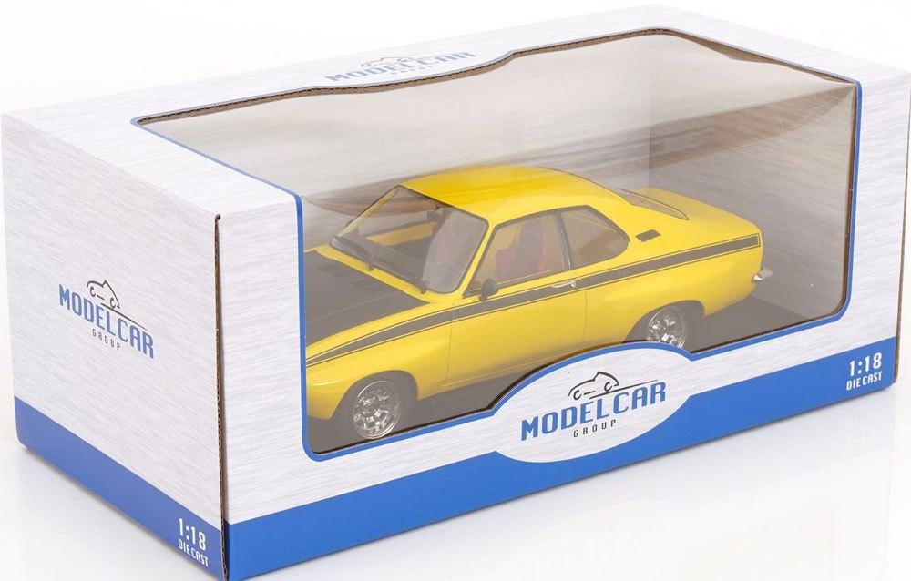 JSN MCG 1:18 Opel Manta A Irmscher geel/ zwart, Overige merken, MCG, -, Nieuw