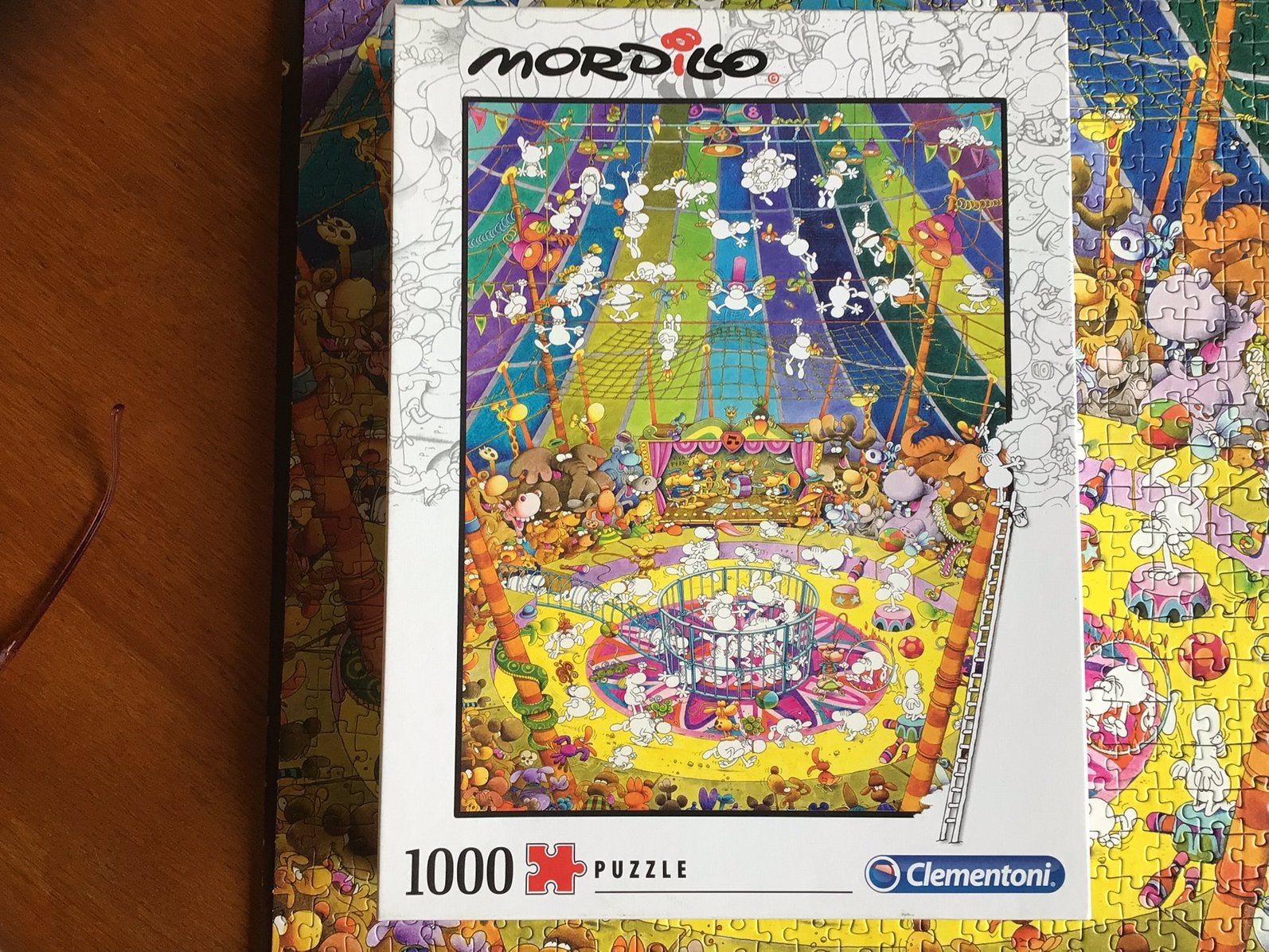 Clementoni puzzel. Mordillo.  1000 stukjes., Ophalen, 500 t/m 1500 stukjes, Zo goed als nieuw
