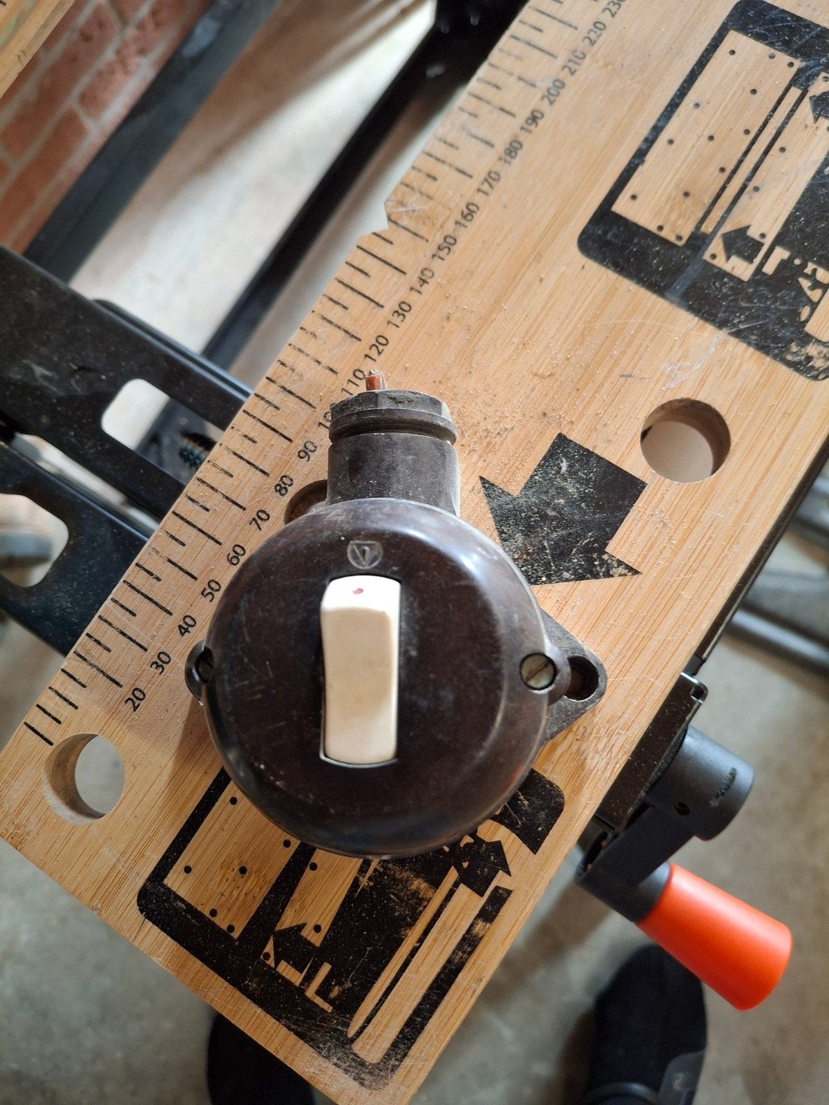 Vintage Bakelieten Opbouw Wand Schakelaar - Jaren '30/'40, Ophalen of Verzenden