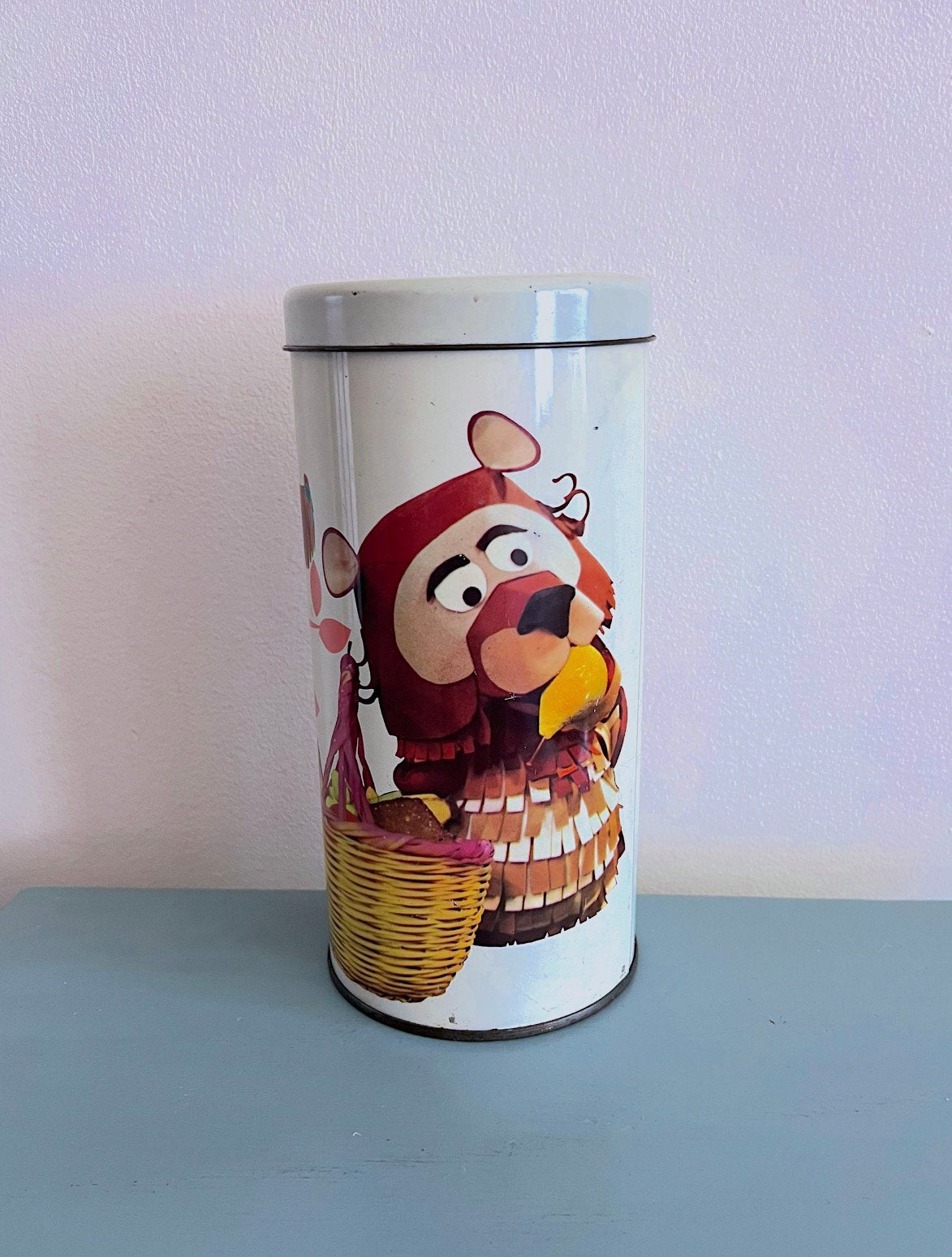 Vintage Fabeltjeskrant blik blikken, Ophalen of Verzenden, Gebruikt, Beschuit, Overige merken