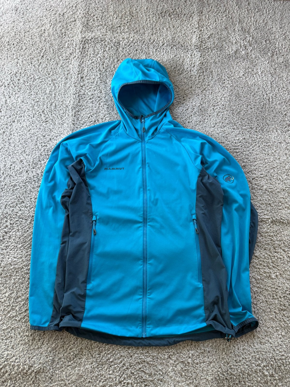 Mammut Zip Hoodie Heren Maat M Blauw - Goede Staat, Kleding | Heren, Ophalen of Verzenden, Gedragen, Maat 48/50 (M), Blauw