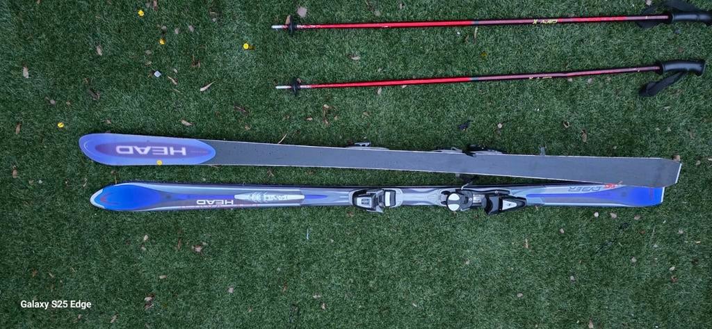 Head Cyber ski's inclusief stokken, 178 cm, Sport en Fitness, 160 tot 180 cm, Gebruikt, Ophalen of Verzenden, Skiën